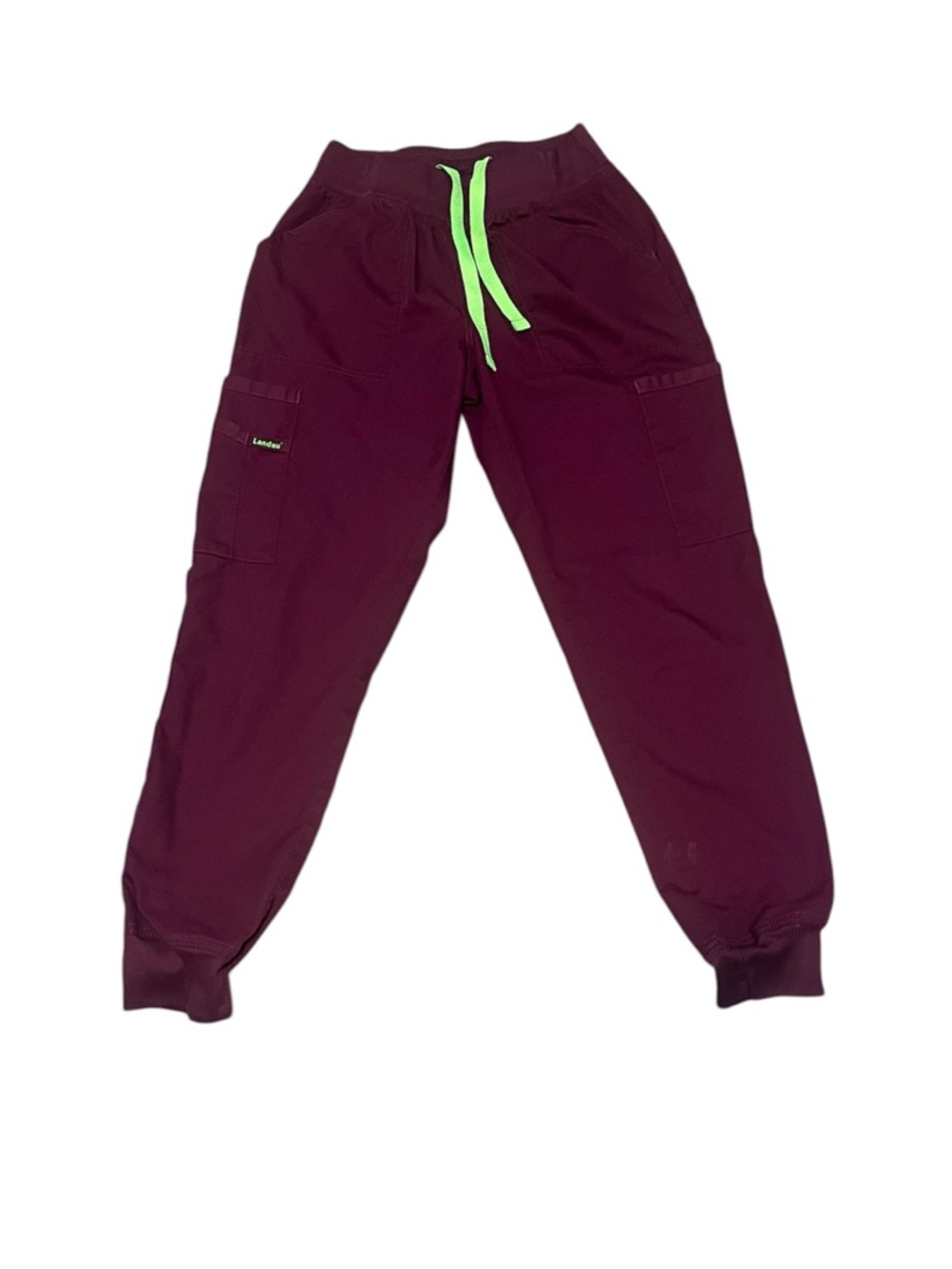 Landau Small Proflex Wrinkle Fade Resistant Wine/Maroon Scrub Bottoms Pants